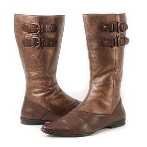 ***SOLD***     BORN Bronze Leather Lined Boots 9